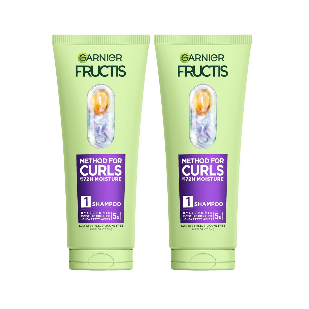 Garnier Fructis front packaging showing the shampoo and curl benefits