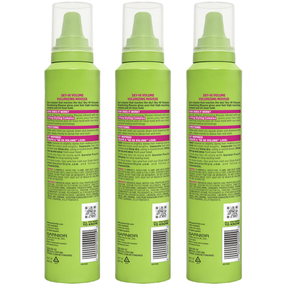 Garnier Fructis ingredient claim label showing paraben-free benefit