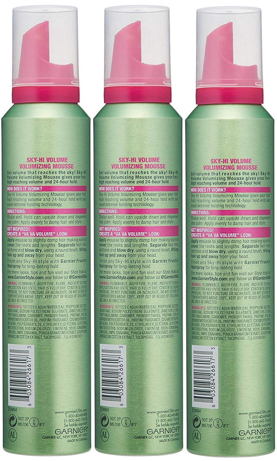 Garnier Fructis close-up of mousse being dispensed demonstrating easy application and lift