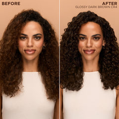 Garnier gloss oil bottle ready to apply, adds shine and bounce to curls