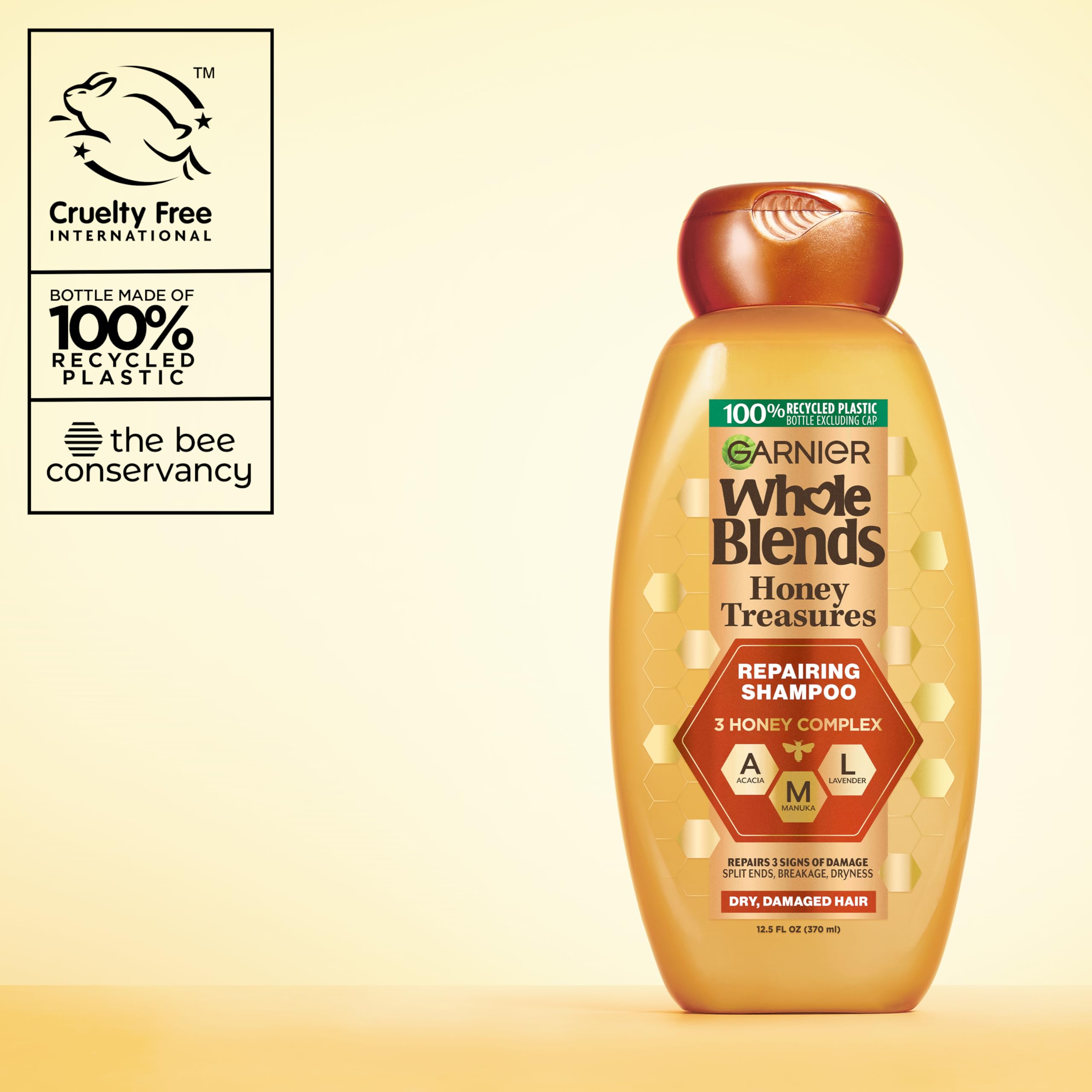 Garnier bottle in a shower scene illustrating practical in-shower use and aroma