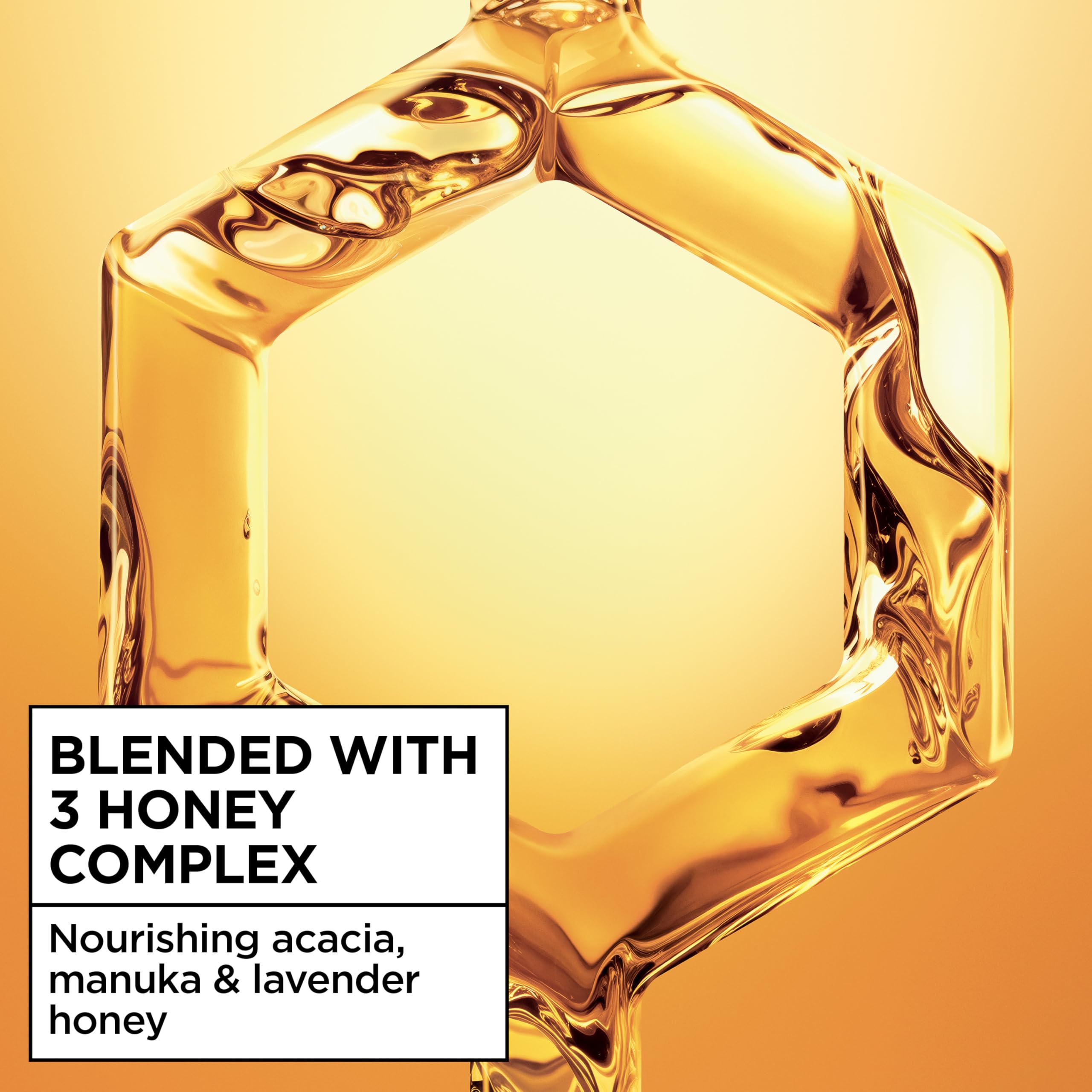 Garnier shampoo texture on hand highlighting moisturizing consistency and spreadability