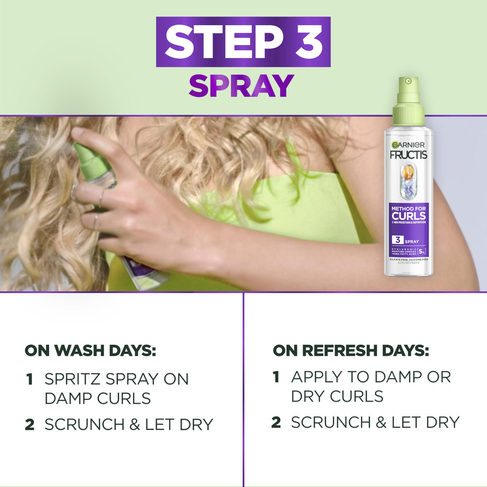 Garnier Method for Curls mask application on hands for deep conditioning