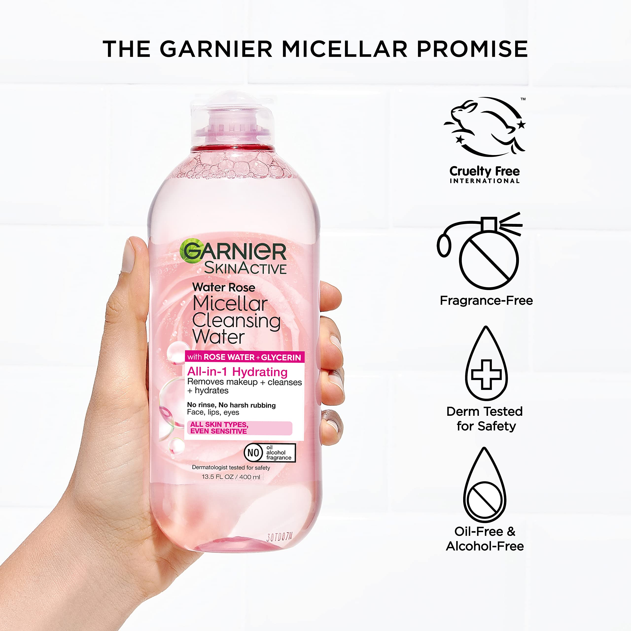 Garnier two 400mL bottles side-by-side for size and value comparison benefit