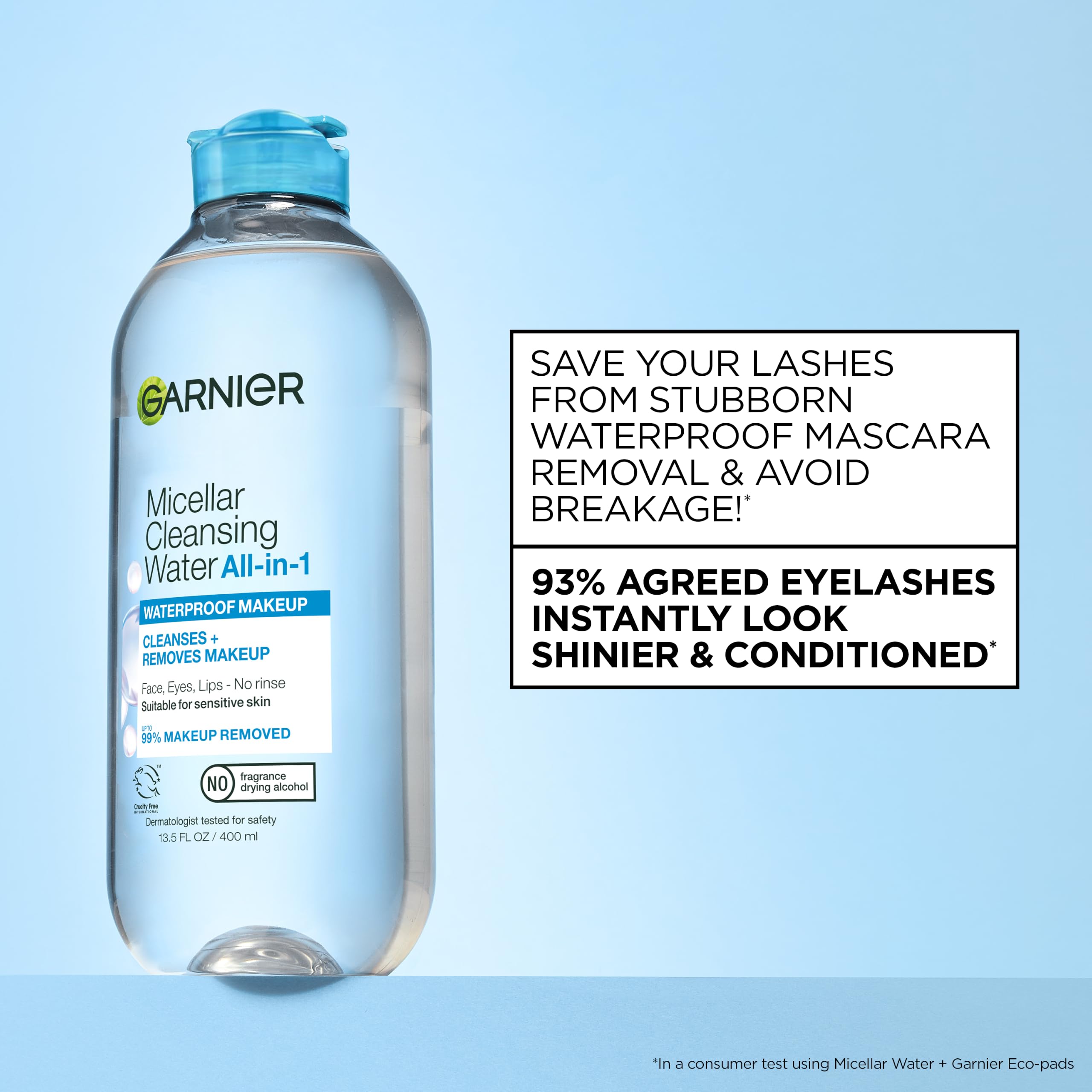 Garnier cotton pad demo removing makeup benefit: gentle wipe without rubbing