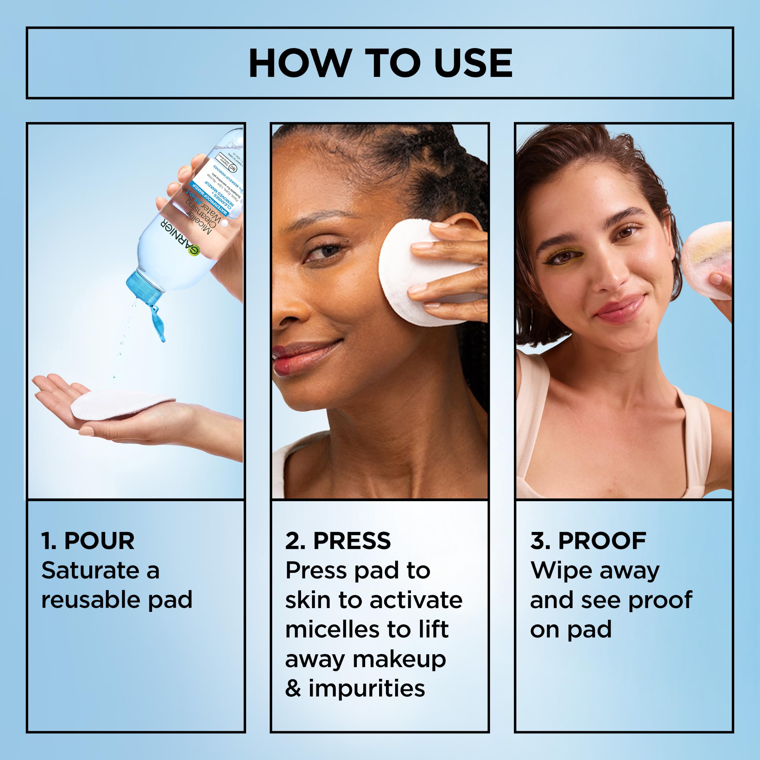 Garnier on bathroom counter lifestyle shot benefit: simple daily routine