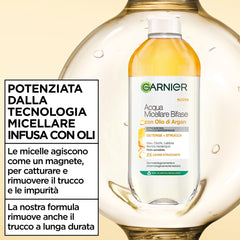Garnier product soaked cotton pad demonstrating efficient cleansing