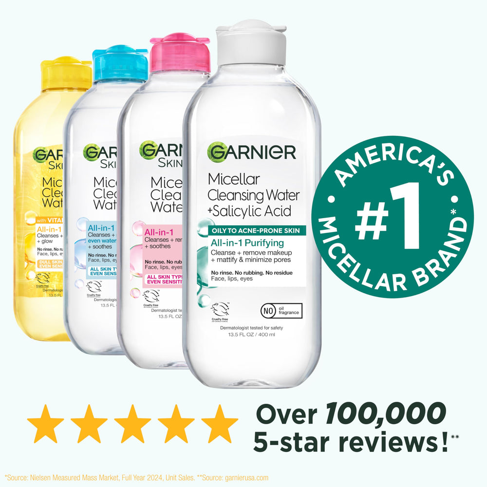 Two Garnier bottles stacked to illustrate the pack of 2 and savings benefit