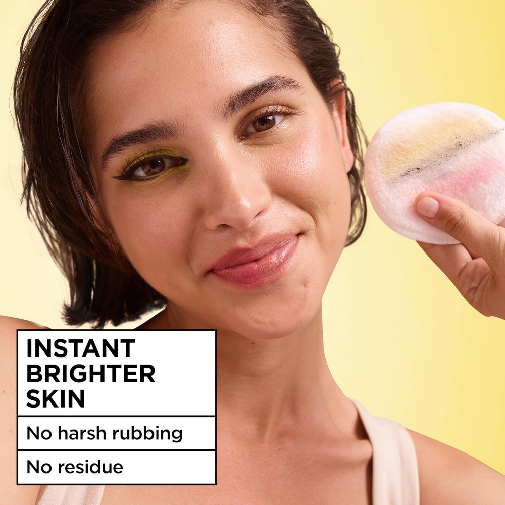 Garnier removing eye makeup gently to show safe, no-rinse benefit