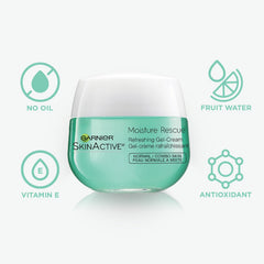 Garnier Moisture Rescue gel texture close-up highlighting lightweight hydration