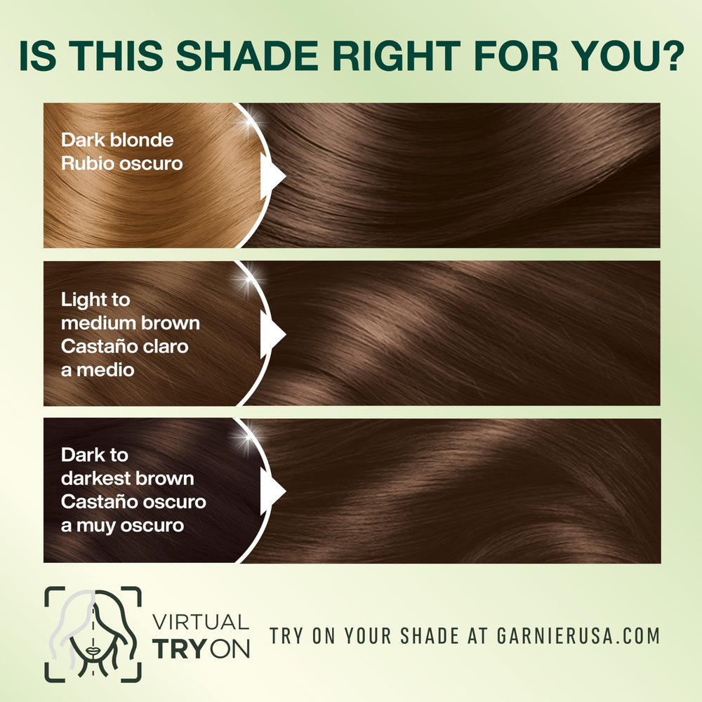 Garnier Nutrisse applying color with brush for even coverage and root control