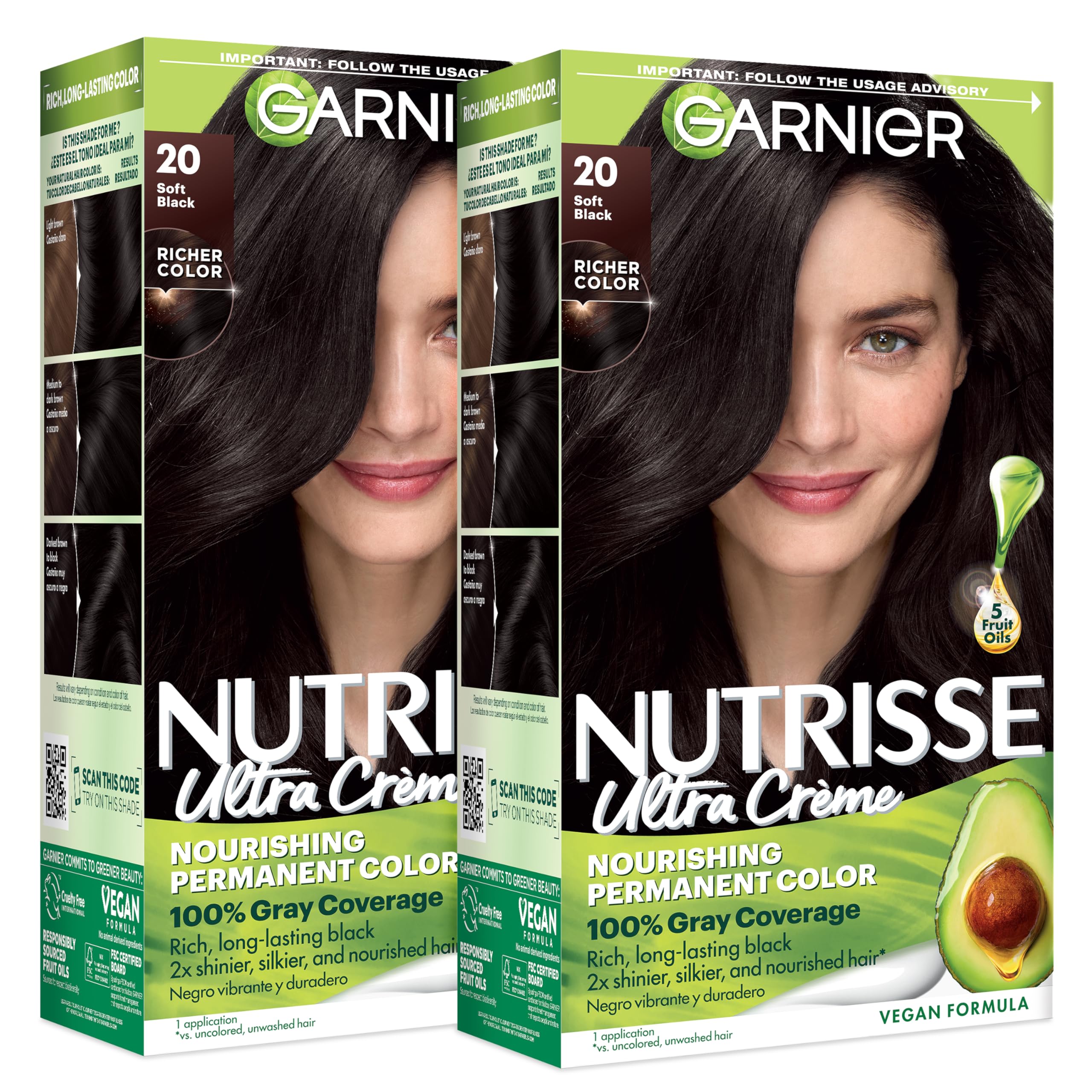 Garnier Nutrisse front packaging showing shade and benefits