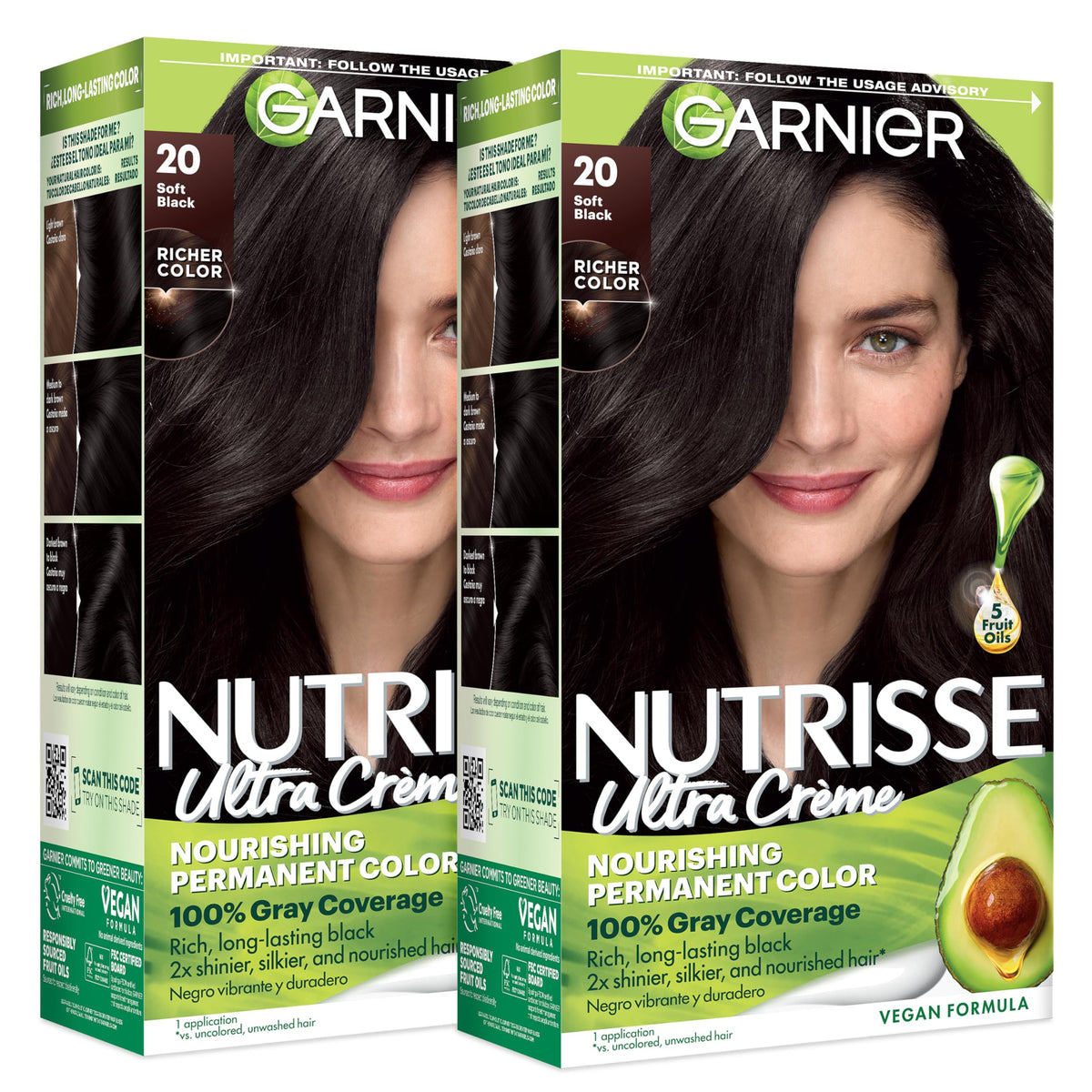 Garnier Nutrisse front packaging showing shade and benefits