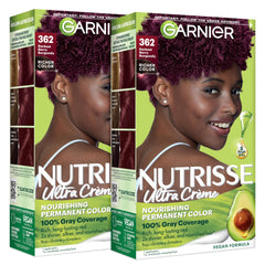 Garnier Nutrisse front packaging showing shade and benefits