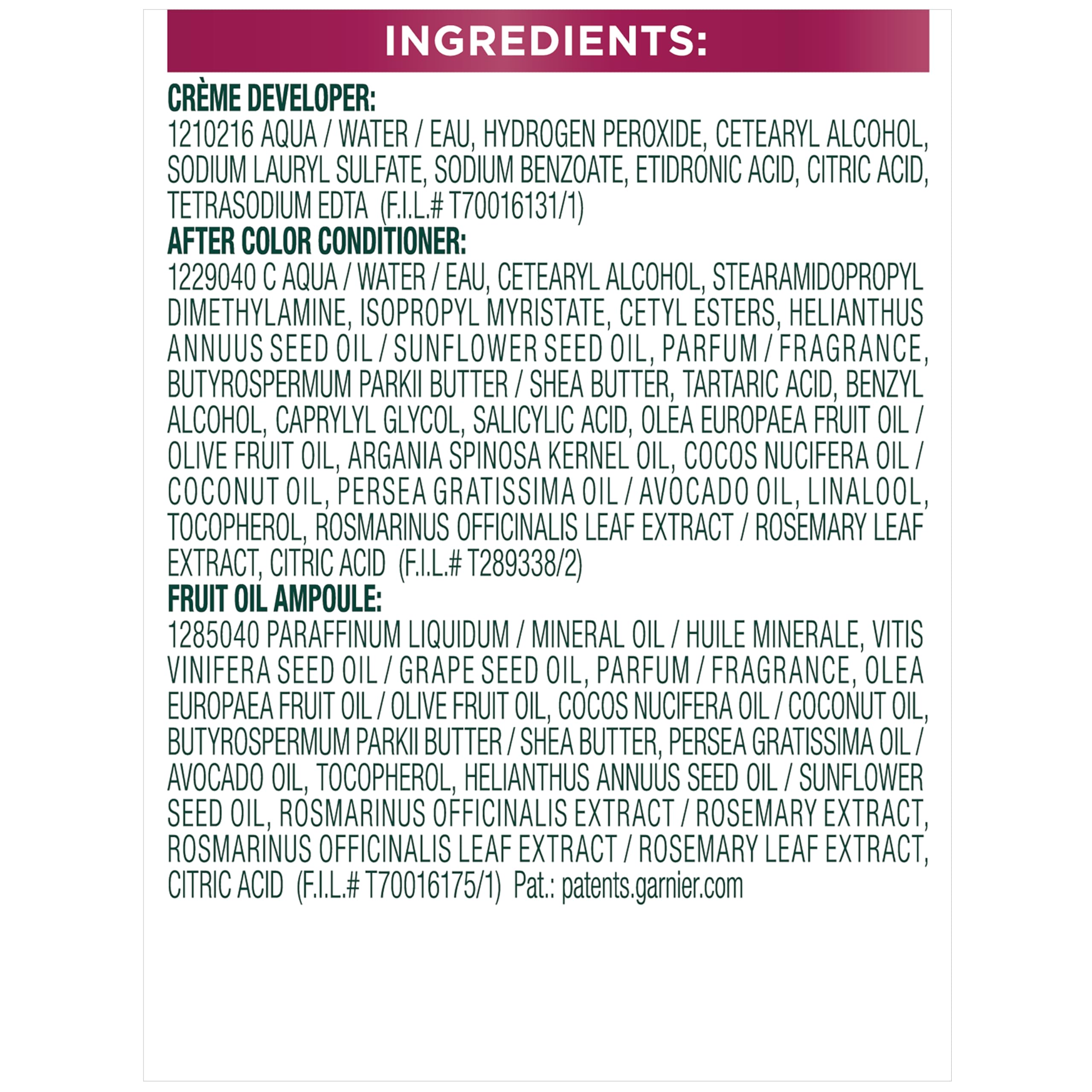 Garnier Nutrisse finished styled hair illustrating vibrant, glossy color