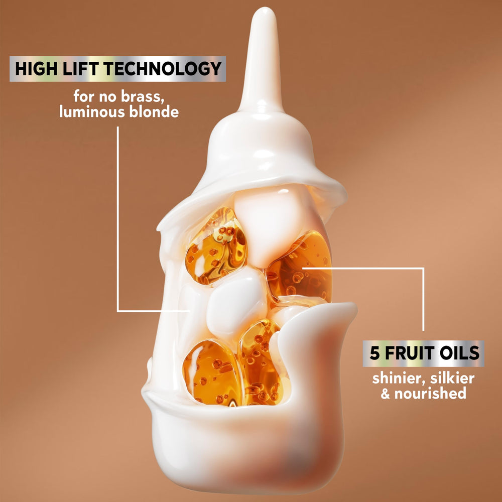 Garnier snap-and-pour fruit oil ampoule close-up nourishing oils for shine