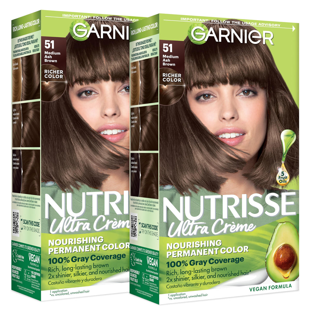 Garnier Nutrisse front box showing shade and kit contents for easy selection