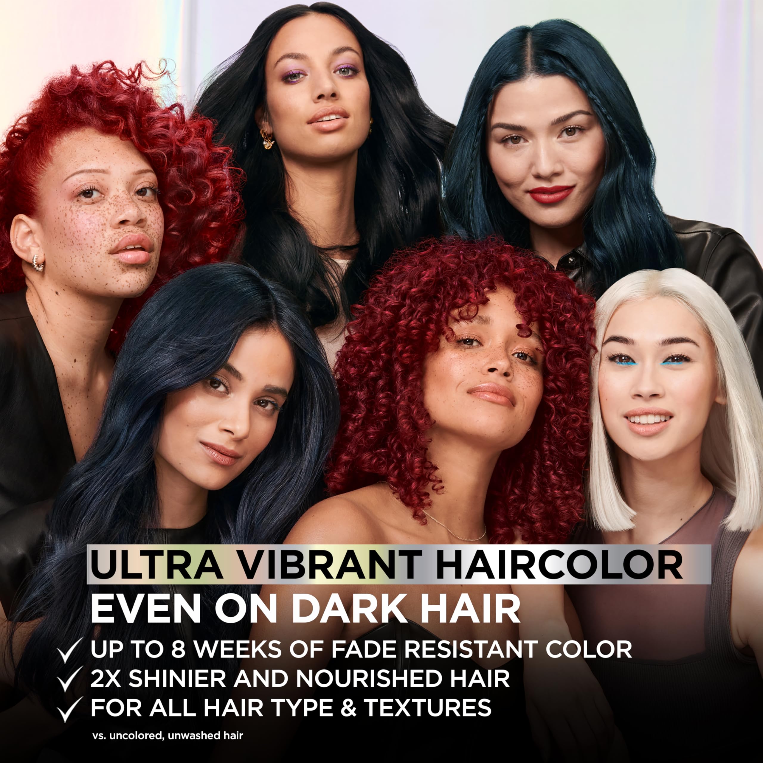 Garnier shade swatch on dark hair strand illustrating achievable warm tones