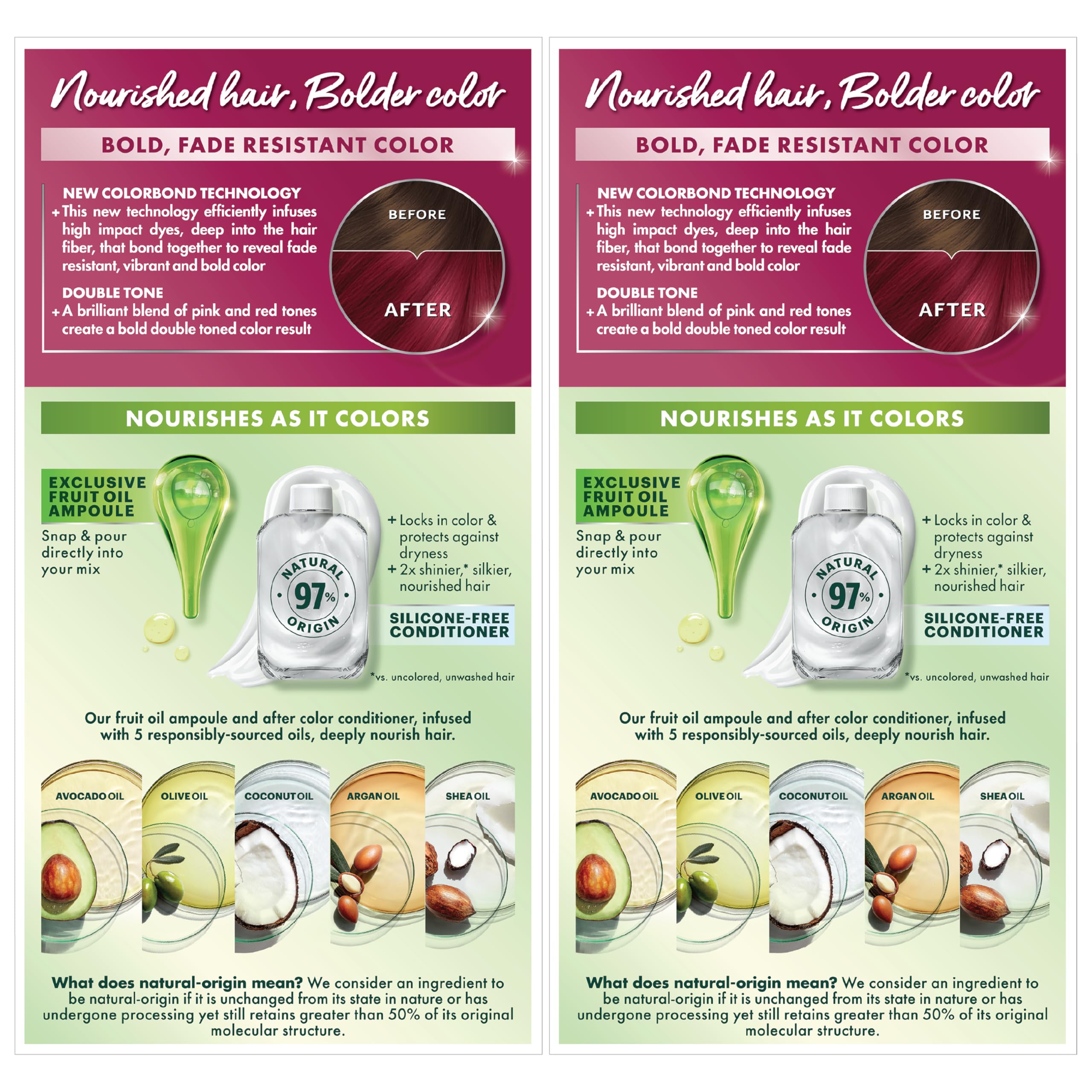 Garnier Nutrisse kit contents laid out to show full box inclusions