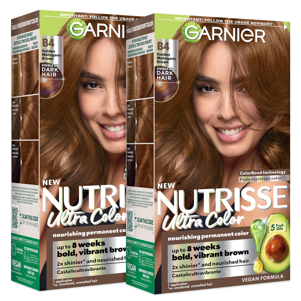Garnier front packaging showing product and benefits for clear identification