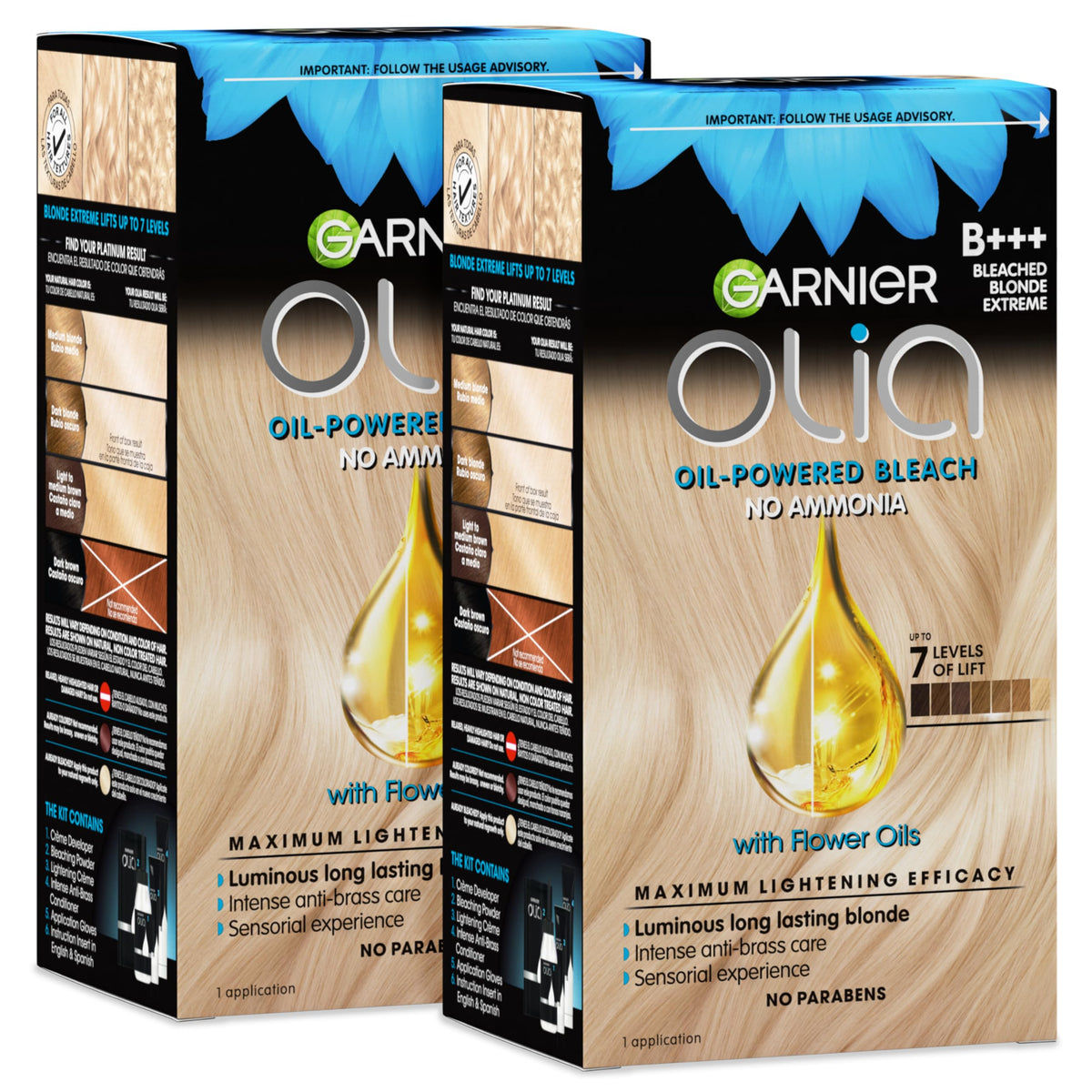 Garnier Olia front packaging showing shade and benefits