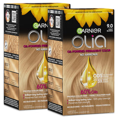 Garnier Olia front packaging showing shade and bold shine benefit