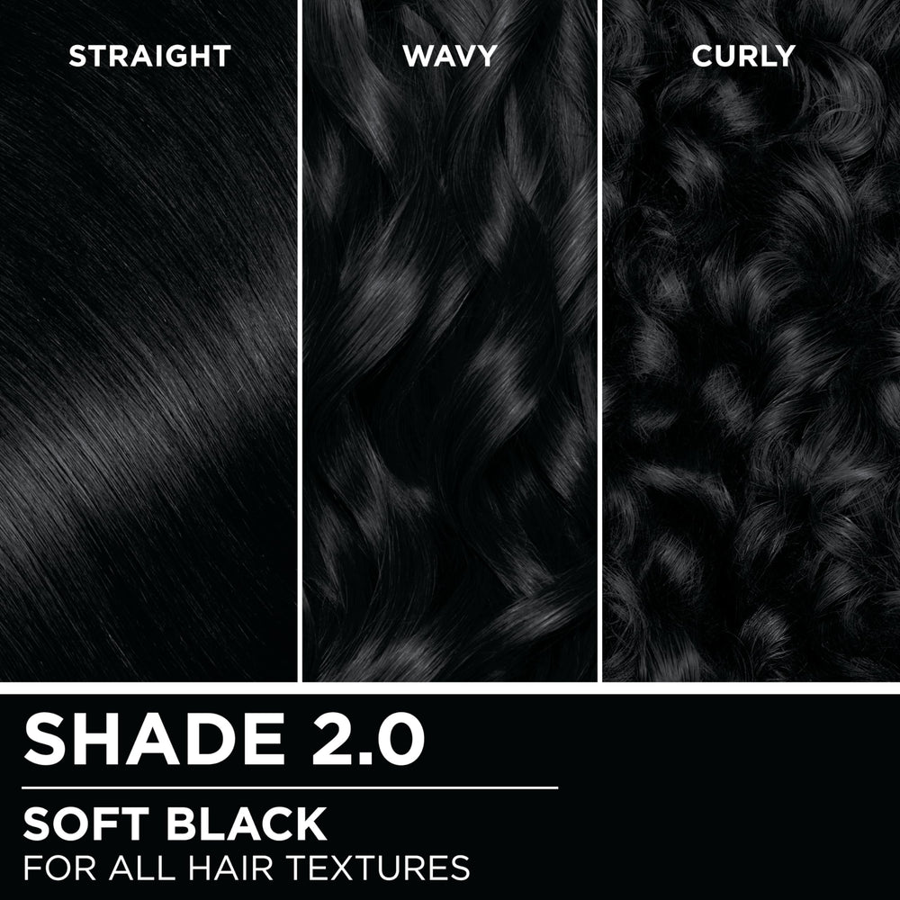 Garnier Olia close-up of shiny hair showing enhanced gloss and smoother surface