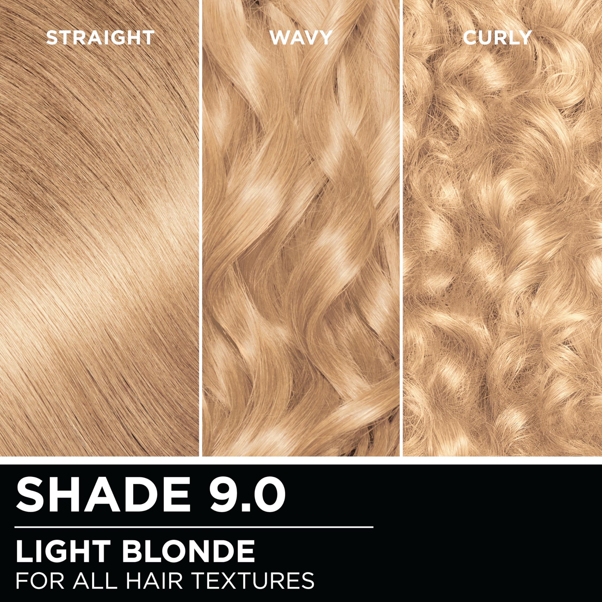 Garnier Olia hair swatches on strands illustrating shade result and tone accuracy