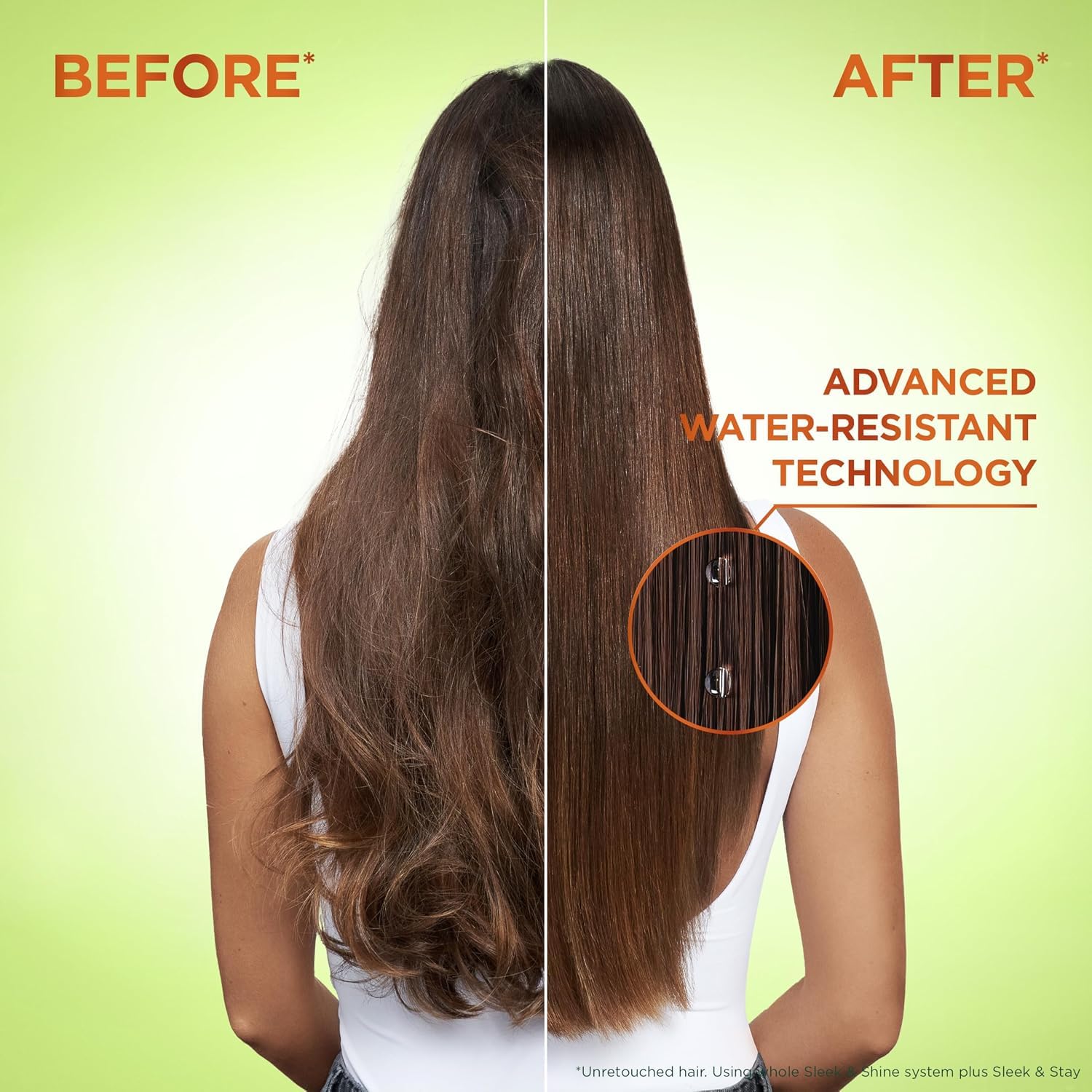 Garnier shampoo pump close-up showing easy dispensing for wet hair
