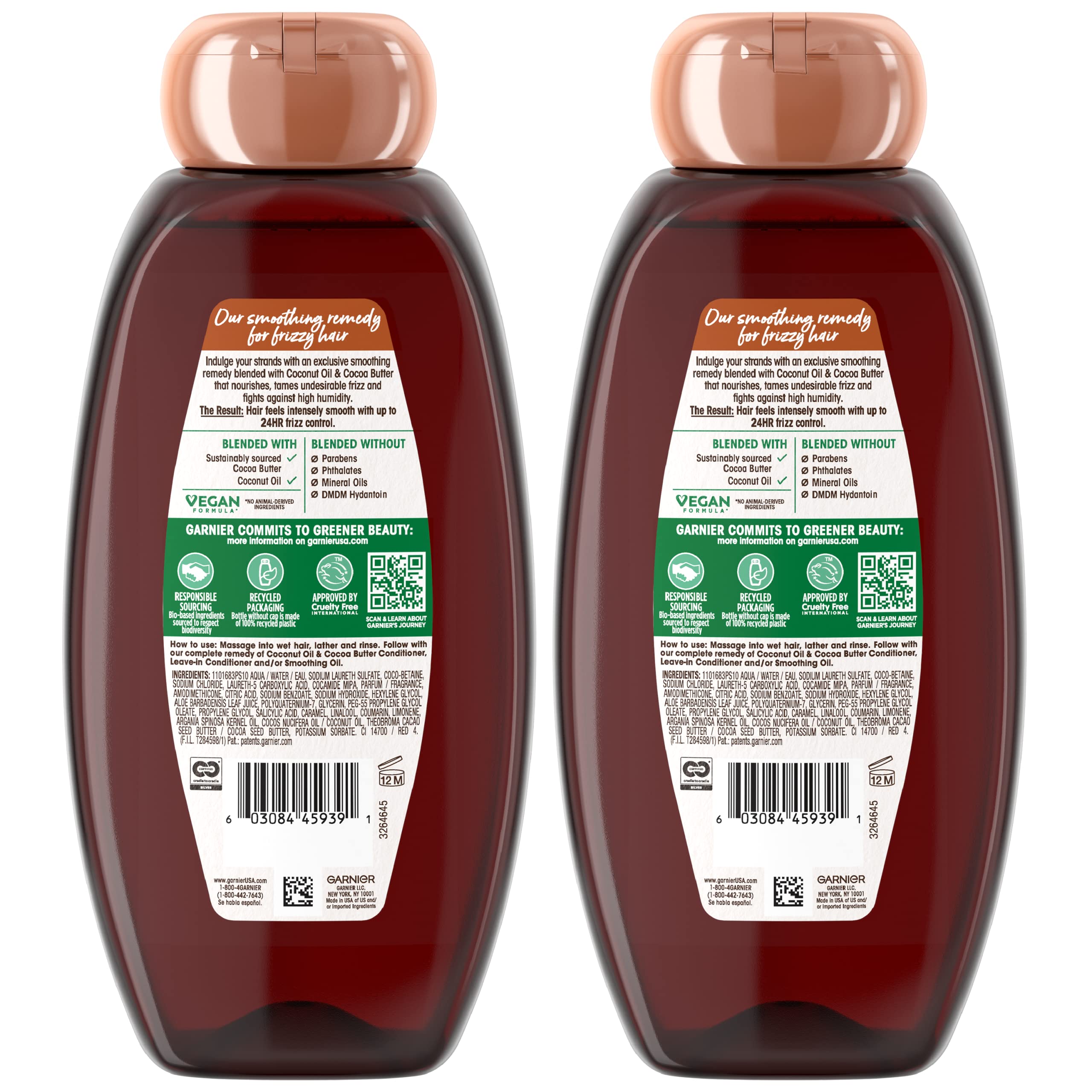 Garnier shampoo foaming texture demonstrating cleansing and slip