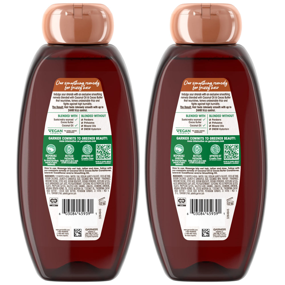 Garnier shampoo foaming texture demonstrating cleansing and slip