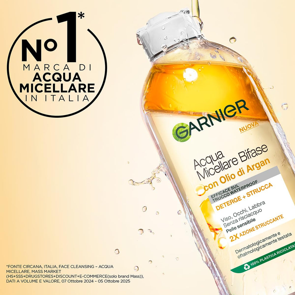 Garnier wiping long‑wear lipstick from lips with one pad