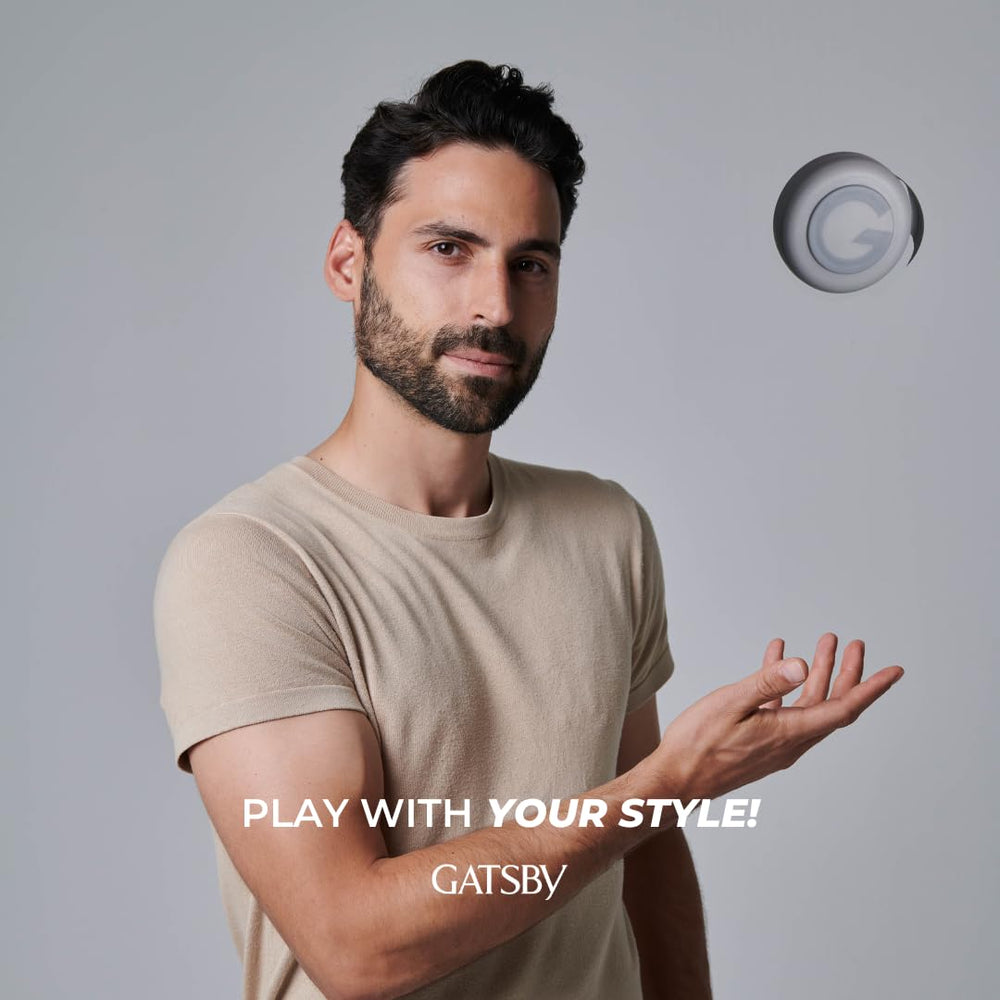 Gatsby gel on hands demonstrating easy application and restylable hold