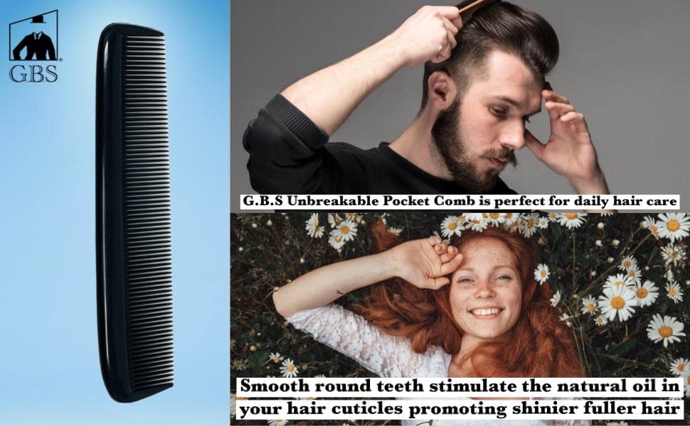 G.B.S comb styling a beard and mustache for refined appearance