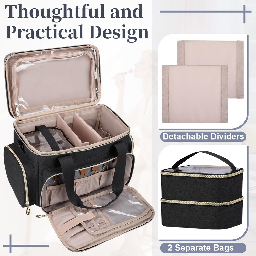 GDNasist double zipper and top handle showing sturdy closure and easy carry