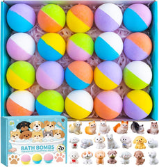 GDXINYES front packaging showing 20 bath bombs, clear presentation for gifting