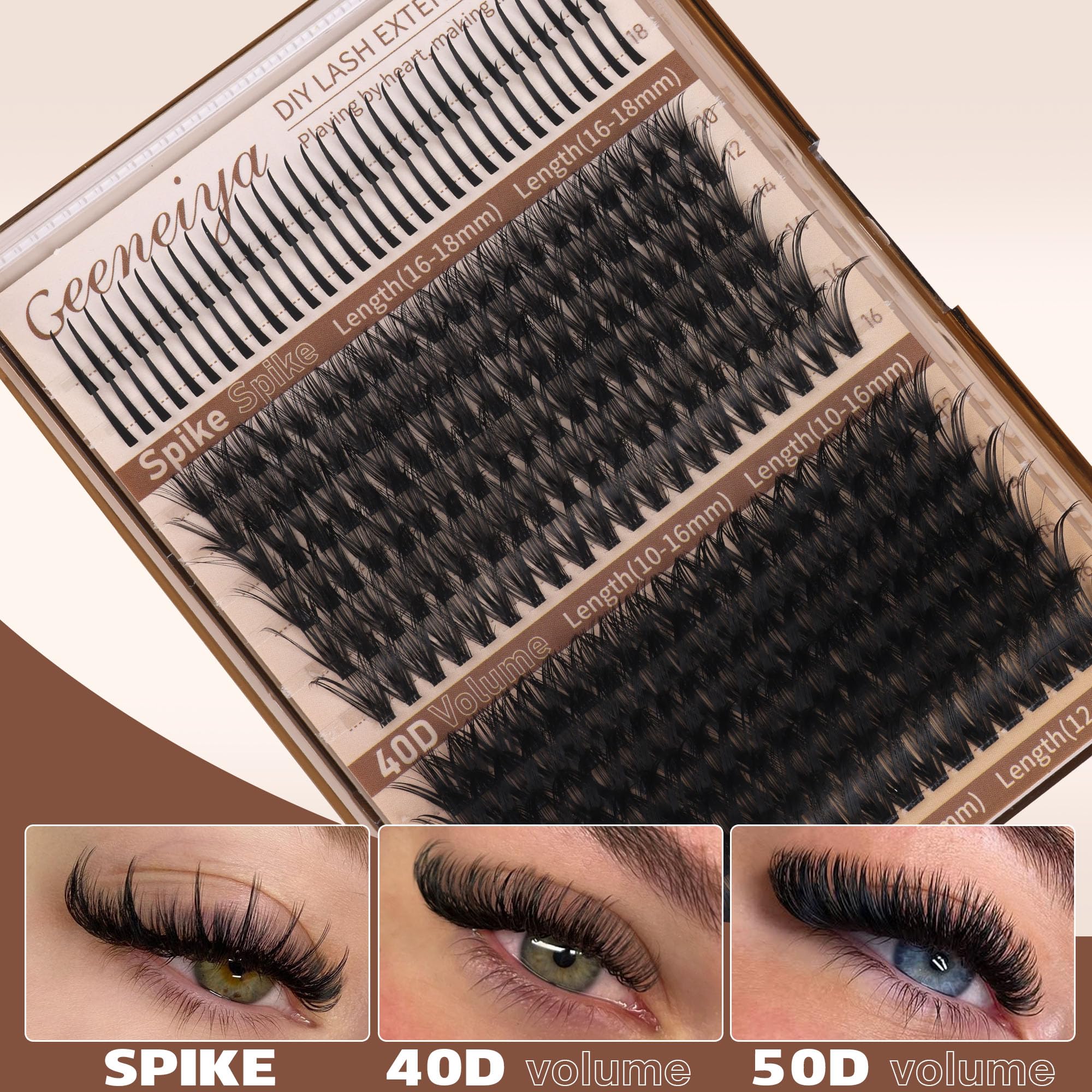 Geeneiya close-up of matte black lash fibers highlighting soft, natural texture