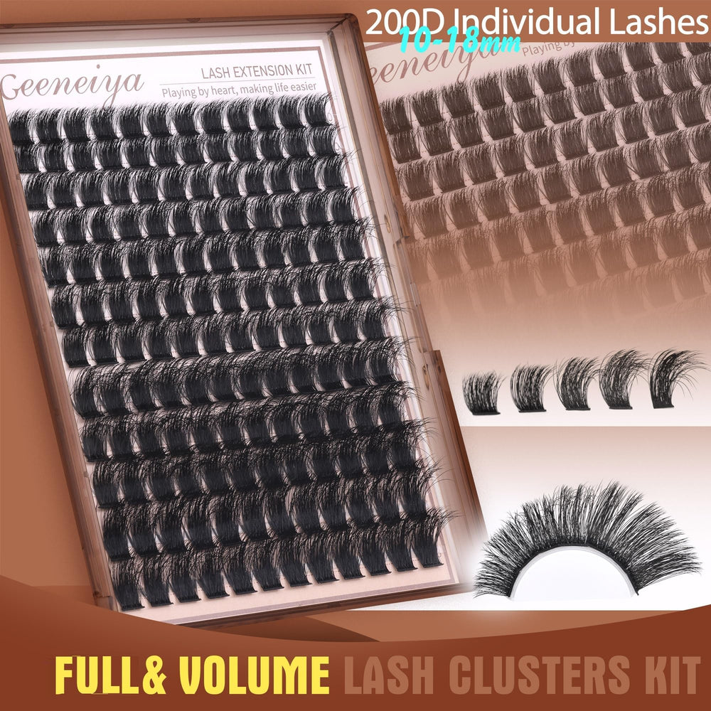 Geeneiya comparison strip showing 10–18mm lengths for customizable styling