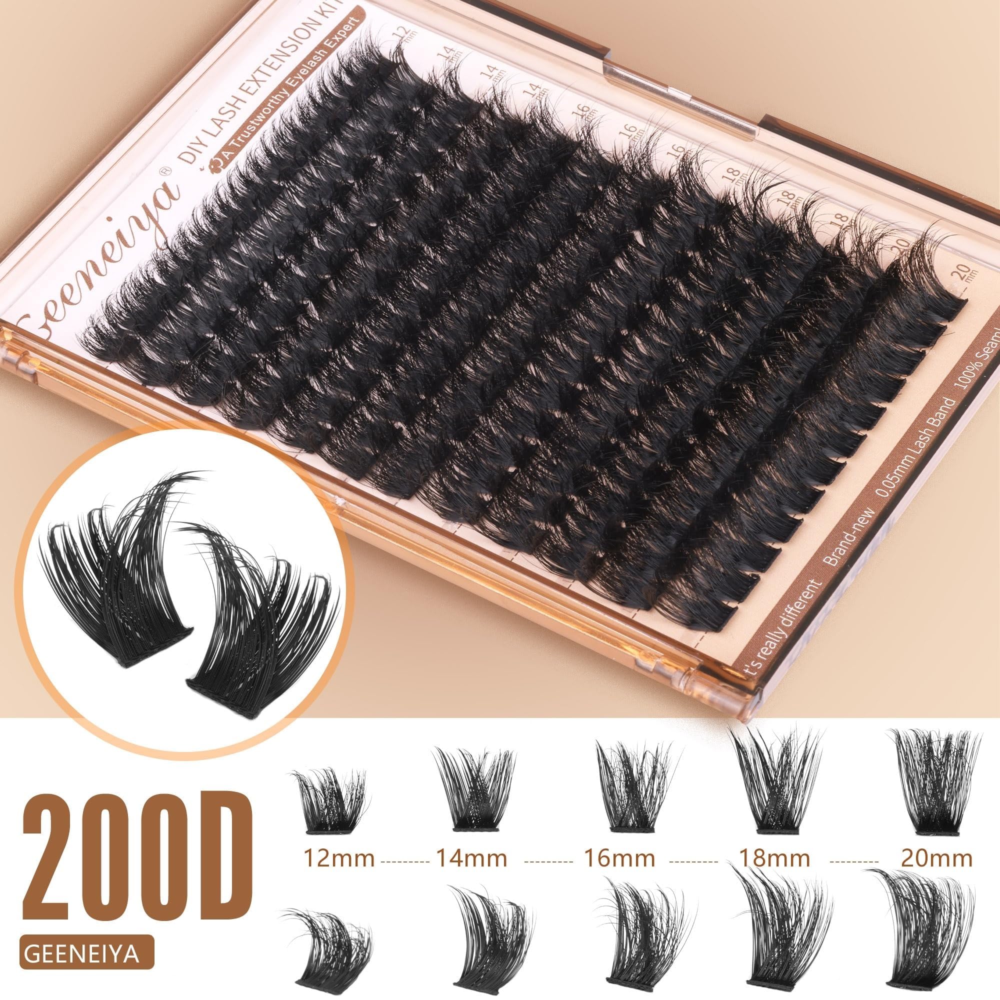 Geeneiya mixed 10–20mm clusters laid out showing styling versatility benefit