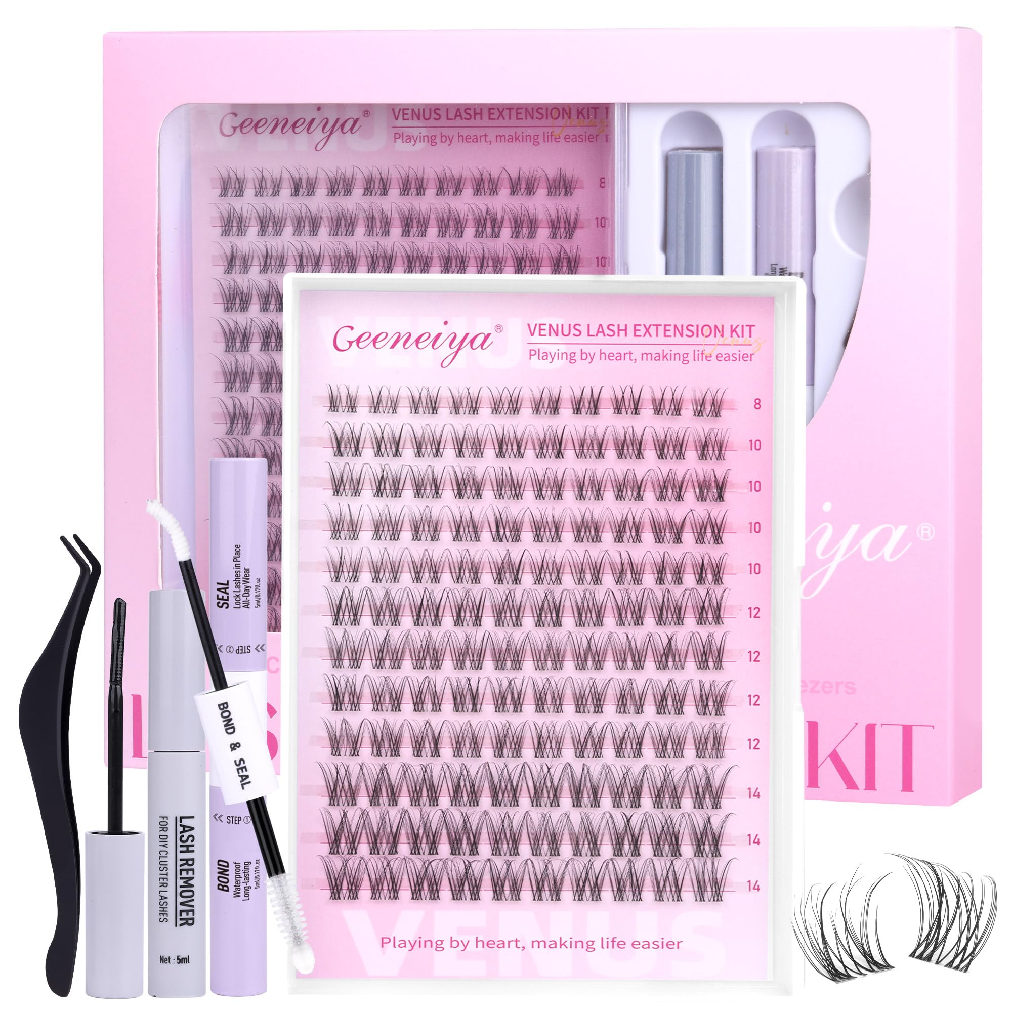 Geeneiya front packaging showing complete Venus clusters kit and benefits