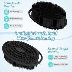 GEENOA body scrubber texture side B with short dots for deeper exfoliation