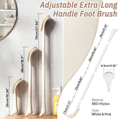 GEENOA extended handle in shower demonstrates reach and safety benefit