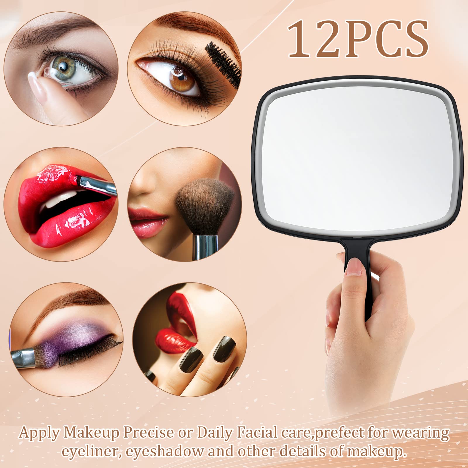 Geetery mirror inside a cosmetic bag showing compact travel convenience and quick access