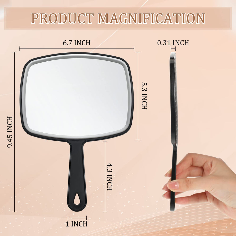 Geetery mirror held in hand demonstrating lightweight portability for on-the-go touch-ups