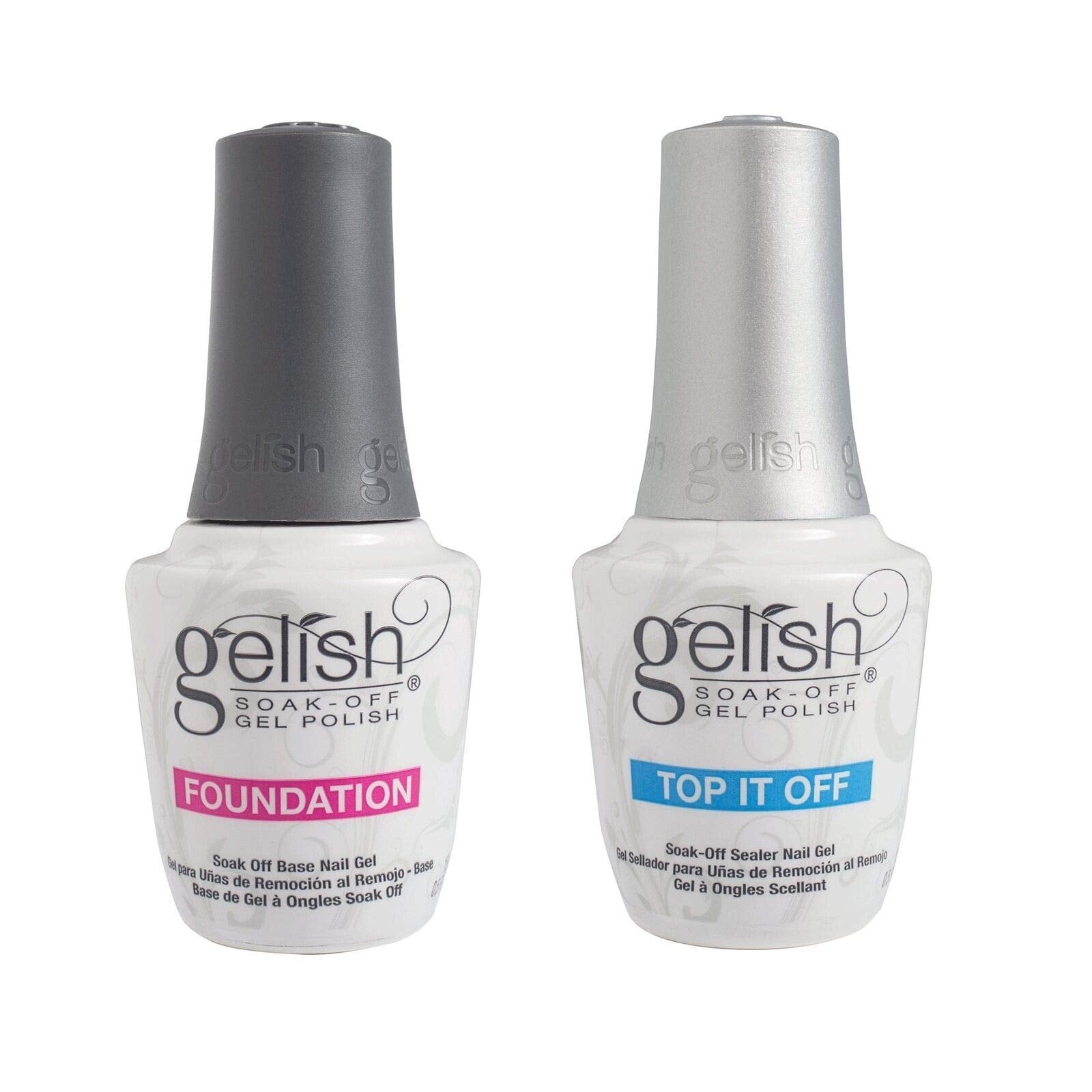 Gelish bottles showing glossy finish and long-wear benefit
