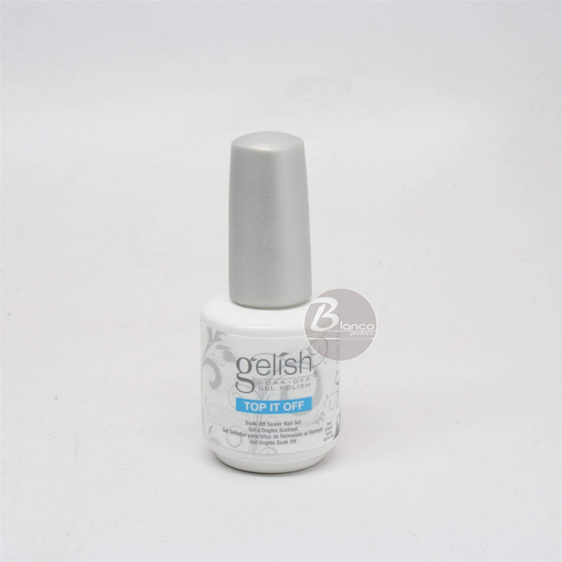 Gelish brush applying sealer showing smooth texture and high-shine finish