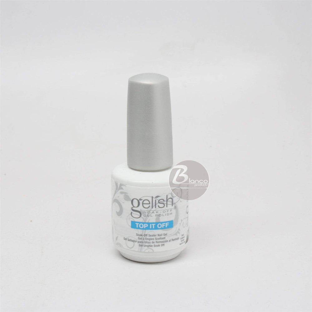 Gelish brush applying sealer showing smooth texture and high-shine finish