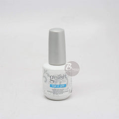 Gelish brush applying sealer showing smooth texture and high-shine finish