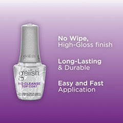 Gelish top coat glossy texture close-up showing high-shine protection benefit