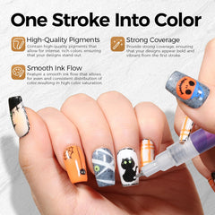 GELLAKTIK pen in hand painting a nail showcasing user-friendly application